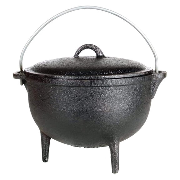 Cast Iron Pot with Legs, 1 Qt Pre-Seasoned Dutch Oven - Campfire Cooking, Stews, Soups - Outdoor & Indoor Use - Heavy Duty Kitchen Cookware
