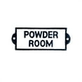 thumbnail image 1 of Cast Iron Powder Room White Metal Door Sign Farmhouse Bathroom Wall Plaque Rustic Home Decor, 1 of 4