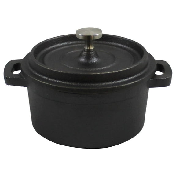 Cast Iron,Pre-Seasoned Pot/Casserole Mini 16oz with Cover