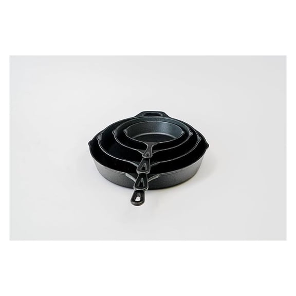 Cast Iron， Pre-Seasoned Skillet 4pcs Set, Including 6.5", 8", 10" and 12"