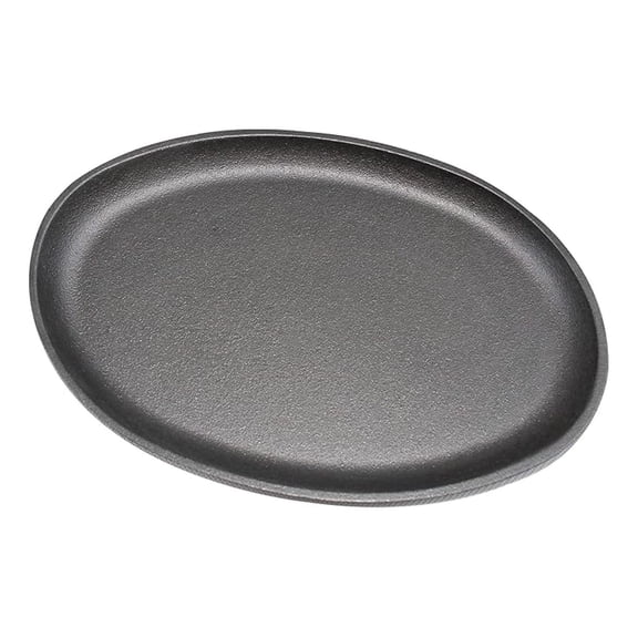 Cast Iron， Pre Seasoned Skillet/Sizzler Oval 13" x 10" W/o Handle