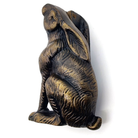 Cast Iron Rabbit Door Knocker, Antique Finish Heavy Duty Metal Knockers for Garden Wooden House Farmhouse, Home Dcor Accessories Classic Vintage Design