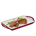 CastIron Rectangular Grill Pan With Dual Handles, NonStick Surface