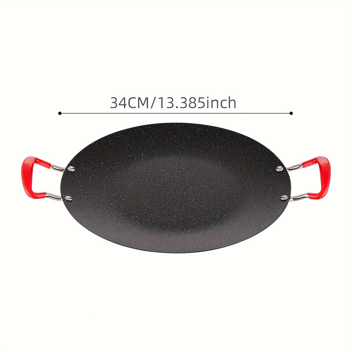Cast Iron Round Roasting Pan, Korean Style BBQ Grill Plate, Card Type