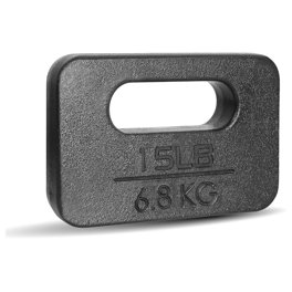 Heavy Duty Cast Iron Weight Plates – Rubber Coated For Grip, 1-Inch Center Hole, Multiple Weights Available For Home Gym & Strength Training