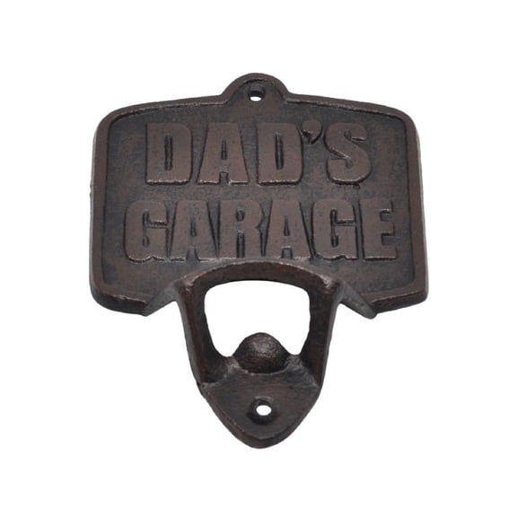 Cast Iron Rustic Wall Mount Dad's Garage Beer Cap Soda Pop Top Bar Bottle Opener
