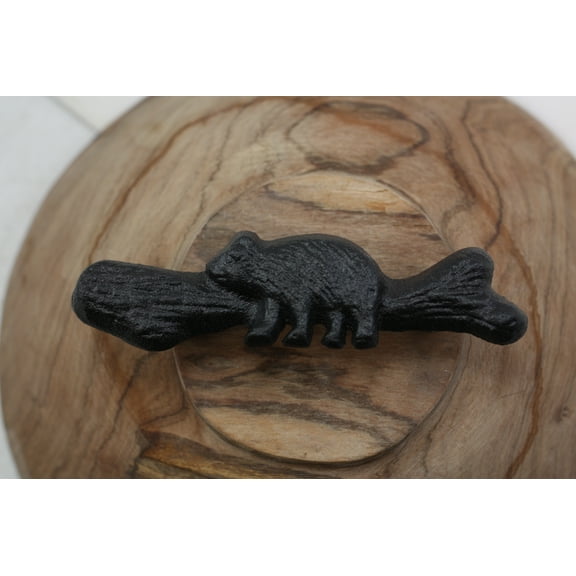 Cast Iron Rustic Western Black Bear Drawer Cabinet Door Pulls Hardware 12 Pack