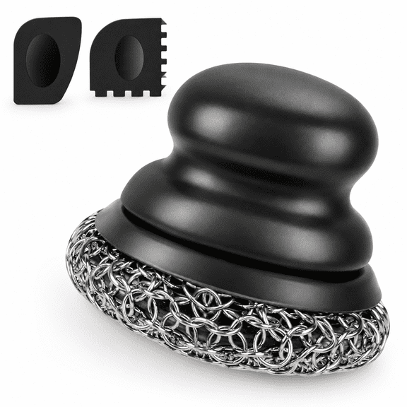 Cast Iron Scrubber And Scraper Chain Mail Forning Dishes Stock Pots Pans Griddles Grills Dish Scouring Pads