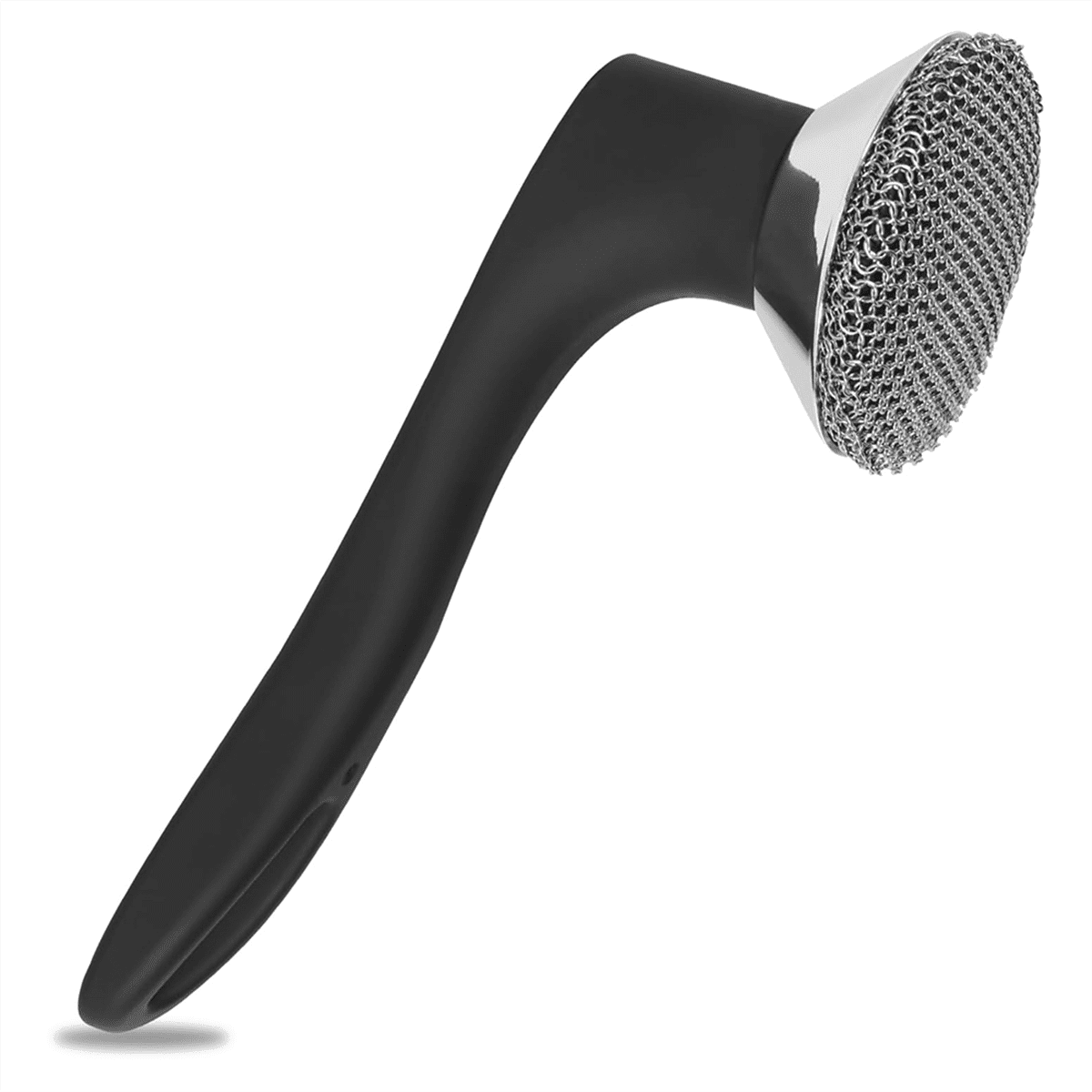 Cast Iron Scrubber, Stainless Steel Chainmail Scrubber with Silicone ...