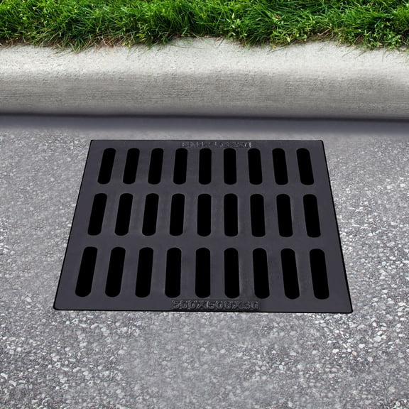 Cast Iron Sewer Grate Drain Catch Basin Cover Square Grilles Waste Drain Outdoor