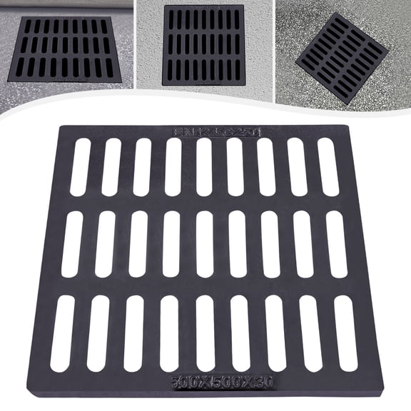Cast Iron Sewer Grate Drain Catch Basin Cover Strainers Trench Drainage Outdoor