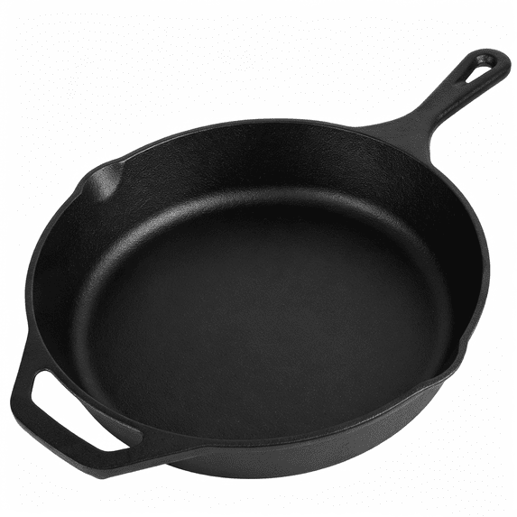 Cast Iron Skillet, TAIMASI 10" Pre-Seasoned Frying Pan With Handles, Oven Grill Stovetop Safe Cookware Set for Grilling, Sauteing, Baking