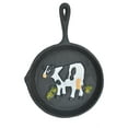 thumbnail image 1 of Cast Iron Skillet Wall Hanging Decoration With Holstein Dairy Cow 7.75" Long, 1 of 1