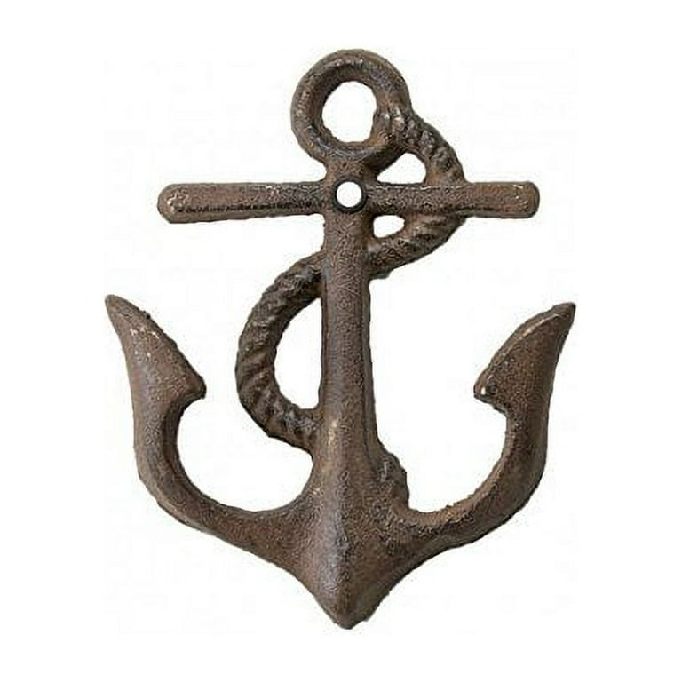 Cast Iron Small Anchor Hook w hardware Rustic Brown Walmart