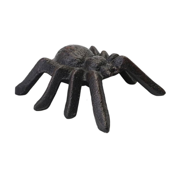 Cast Iron Spiders Figurine Detailed Metal Animal Statue Antique Home Accent Ornament For Bookshelves Mantels Decors
