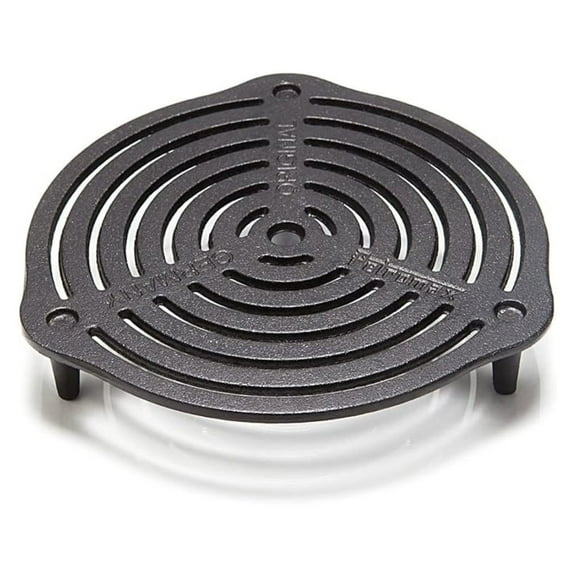 Cast Iron Stack Grate for Dutch Oven - 11 Inch Campfire Trivet - Prevents Burning & Even Heat Distribution for Baking, Braising, Steaming