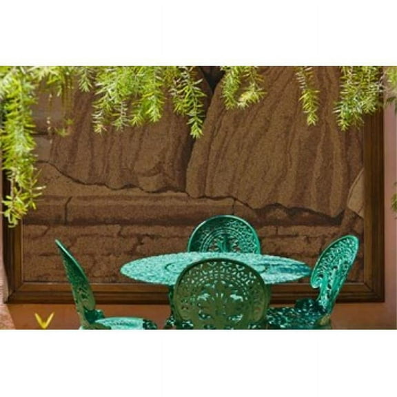 Cast Iron Table & Chair in The Garden Havana Cuba Poster Print by Keren Su, 38 x 25