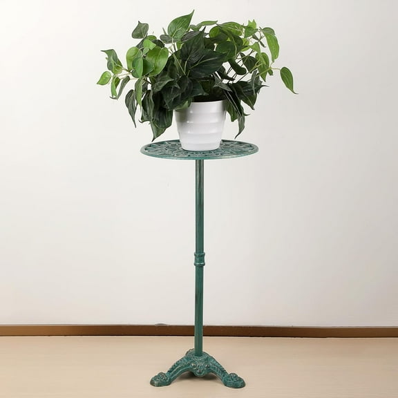 Cast Iron Tall Plant Stand - Antique Green