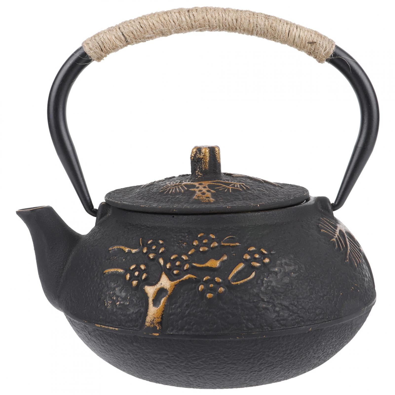 Cast Iron Teapot, Delaman 0.9L CorrosionResistant Cast Iron Teapot