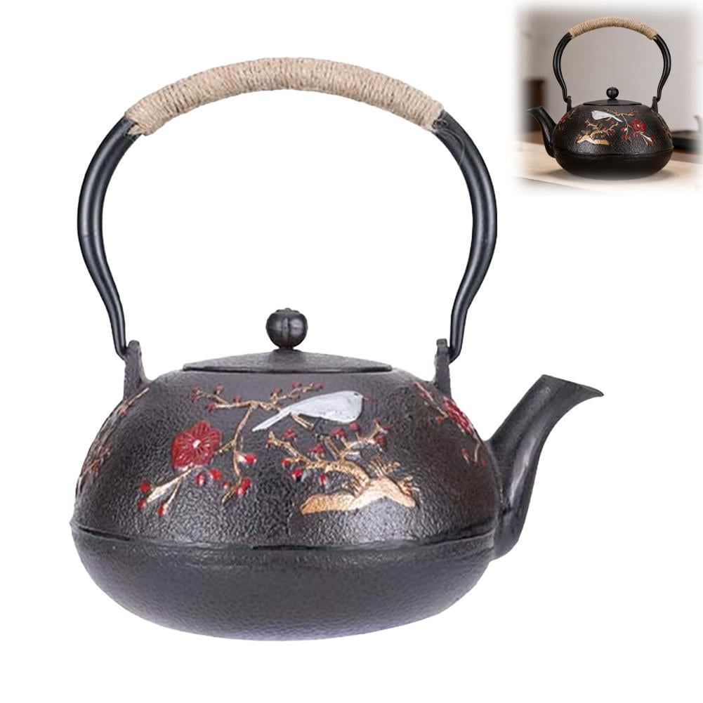 Cast Iron Teapot with Strainer,Tea Kettle, Boiling Water Kettle, for ...