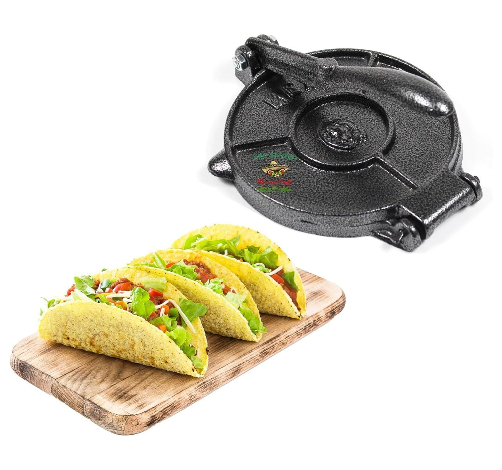 Cast Iron Tortilla Press Corn Tortillas Tortilladora 6.5" Pataconera