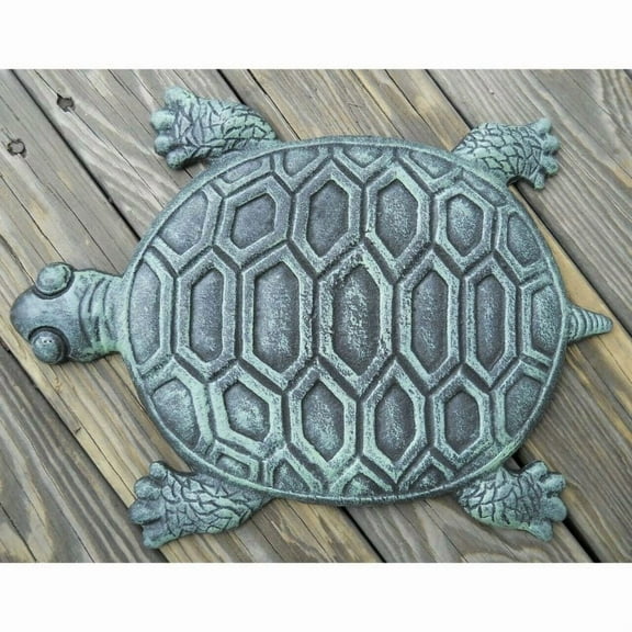 Cast Iron Turtle Stepping Stone Antique Bronze