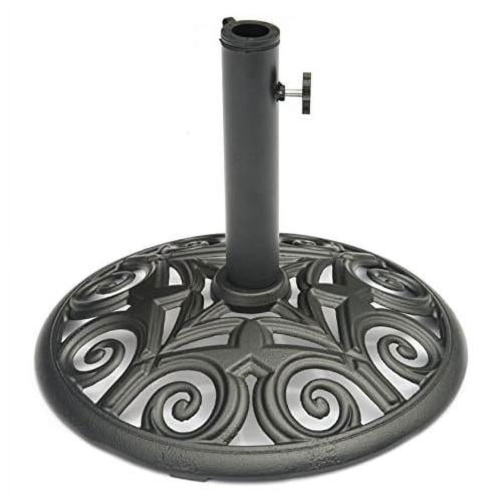 Cast Iron Umbrella Base 17.7 Inch Diameter (Black)