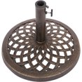 thumbnail image 1 of Cast Iron Umbrella Base - 17.7 Inch Diameter by Trademark Innovations (Bronze), 1 of 3