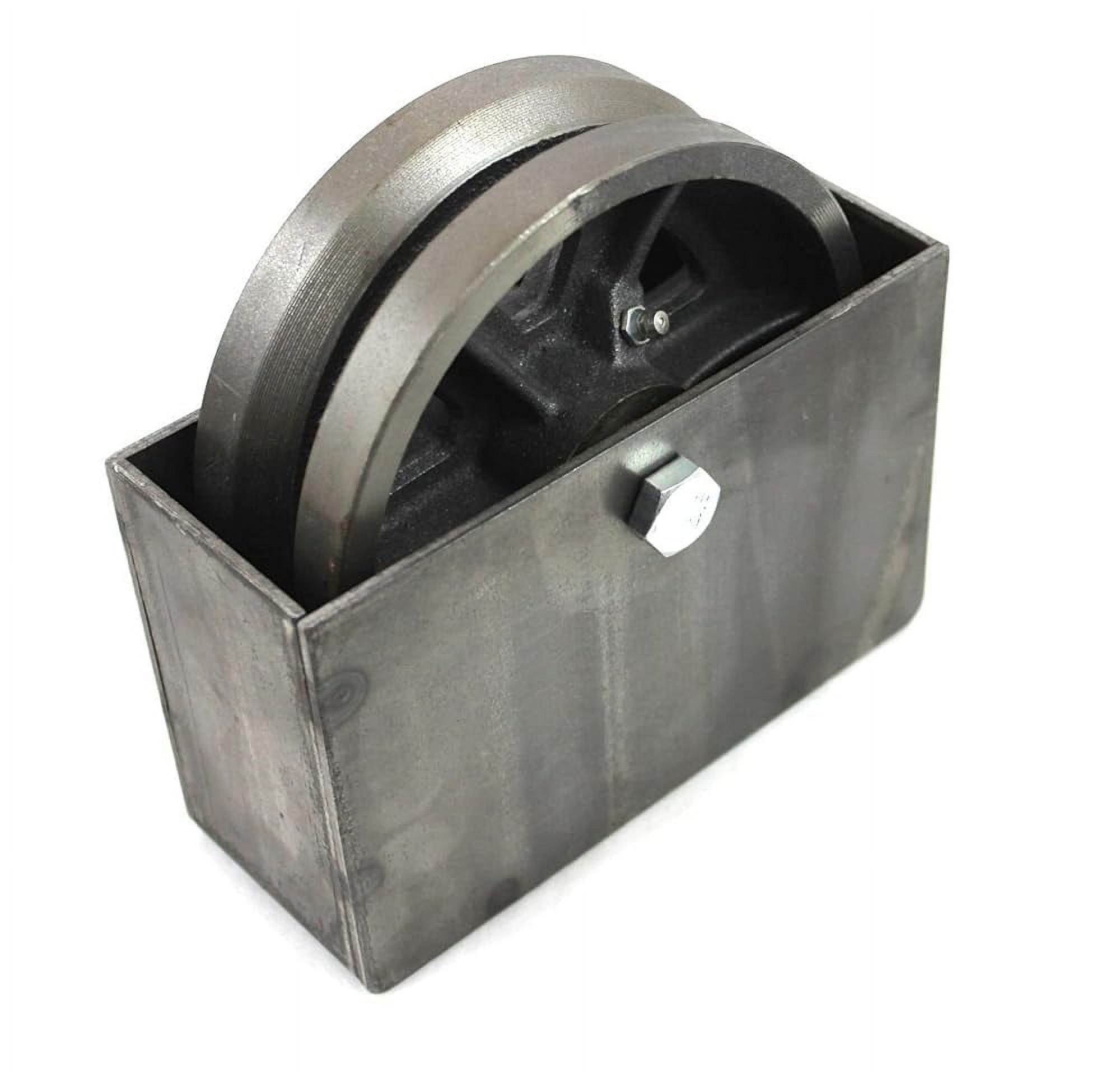 Cast Iron VGroove Wheel With Weldable Steel Box For Sliding/Rolling
