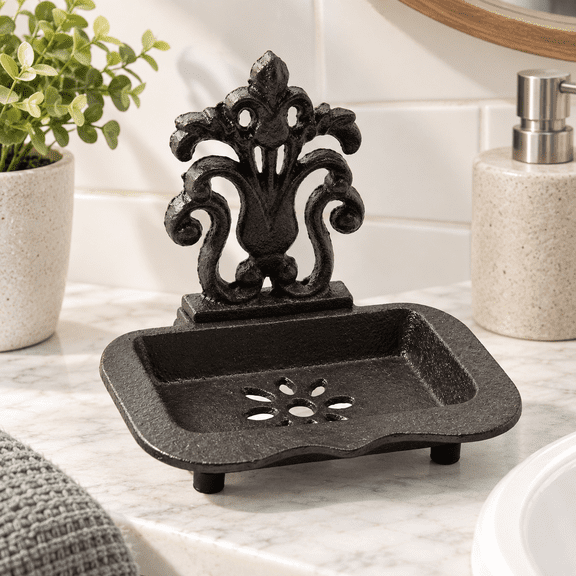 Cast Iron Vintage Farmhouse Wall-Mount or Countertop Soap Dish