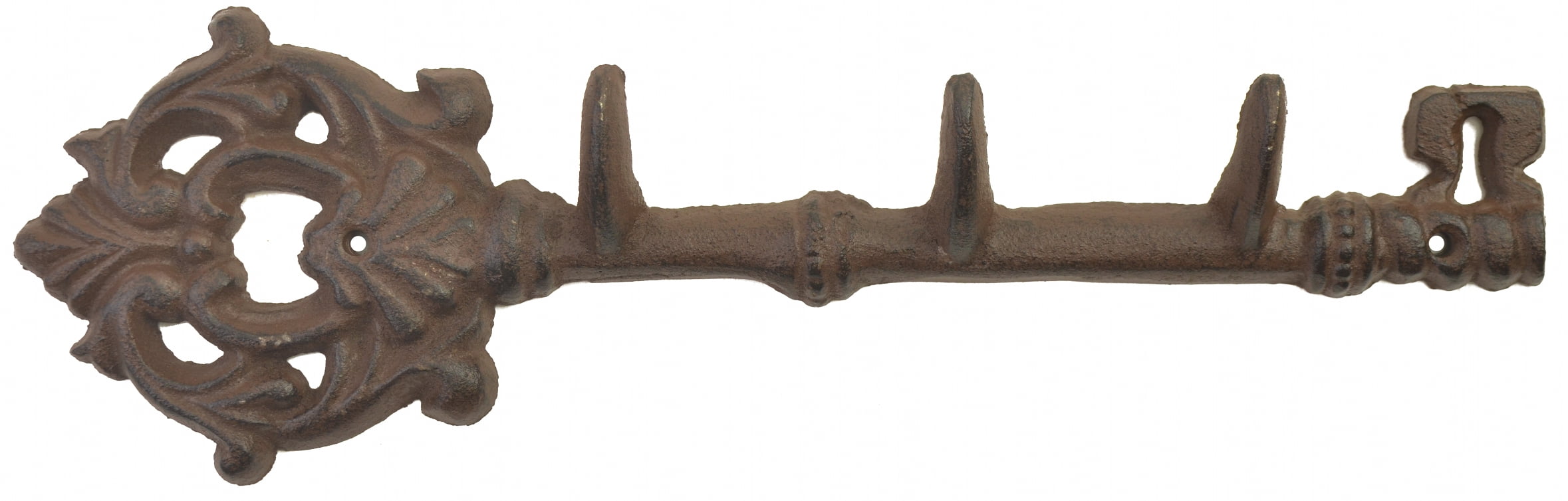 Skeleton Wall Rack Cast Iron Wall Hook Rack - Antique Skeleton Key Style - 3 Hooks - 12 ...