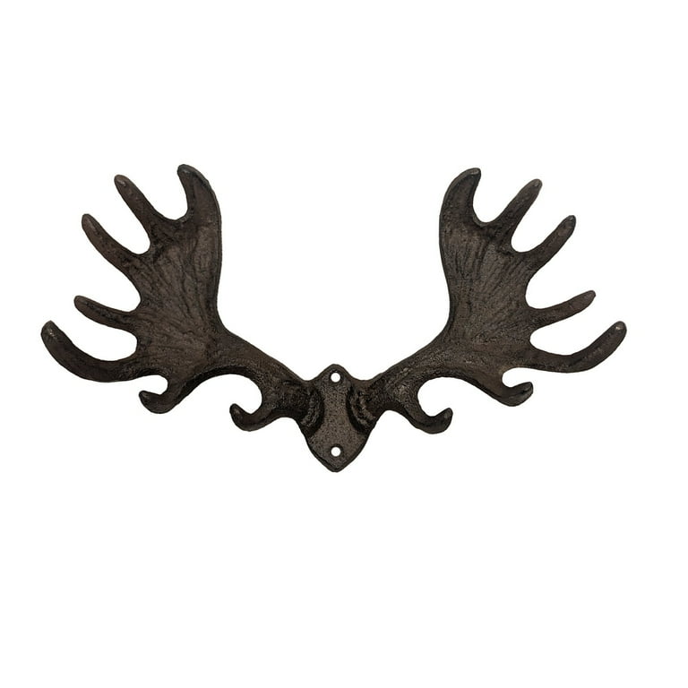 Wall Mount Moose Antler Hooks Key Ring Coat Rack Rustic Hunting Cabin Home Decor Wall Mount Moose Antler Hooks Key Ring Coat Rack Rustic Hunting Cabin Home Decor