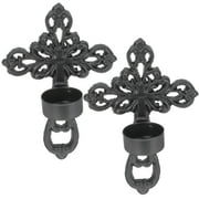 Cast Iron Wall Sconce Candle Holder Set for Home Decor