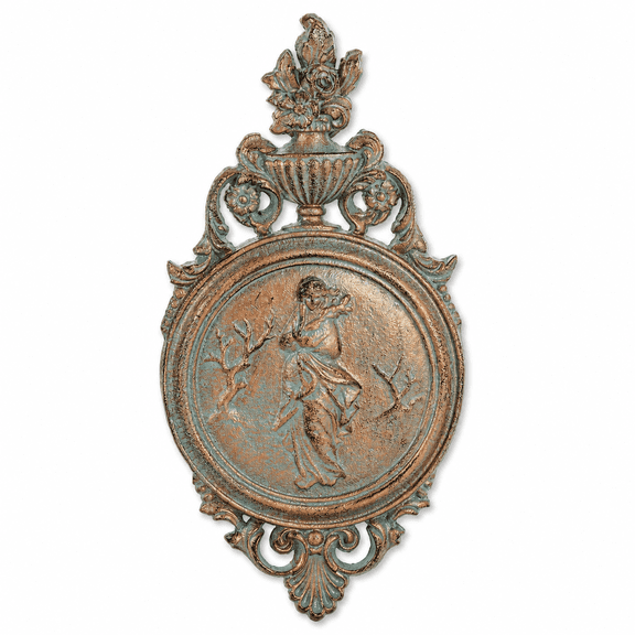 Cast Iron Wall Sculpture Red Copper & A Classical Country Style Decor