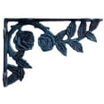 thumbnail image 1 of Cast Iron Wall Shelf Bracket - Rose Bush - Verdigris - 8.75" Deep, 1 of 3
