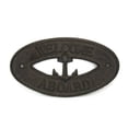 thumbnail image 1 of Cast Iron Welcome Aboard with Anchor Sign 8" - Metal Wall Plaque - Cast Iron Nautical Decor Sign, 1 of 2
