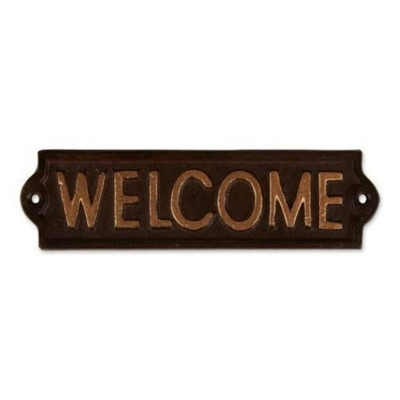Accent Plus 4506279 Welcome Cast Iron Sign, Brown