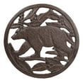 thumbnail image 1 of Cast Iron Western Rustic Black Bear By Tree Branches Decorative Table Trivet, 1 of 8