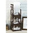 thumbnail image 1 of Cast Iron Western Rustic Black Bear Pine Trees Toilet Paper Holder Stand Station, 1 of 10
