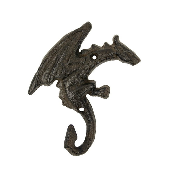 Cast Iron Winged Flying Dragon Wall Hook Metal Hat Key Rack Coat Hanger Towel Holder Gothic Home Decor