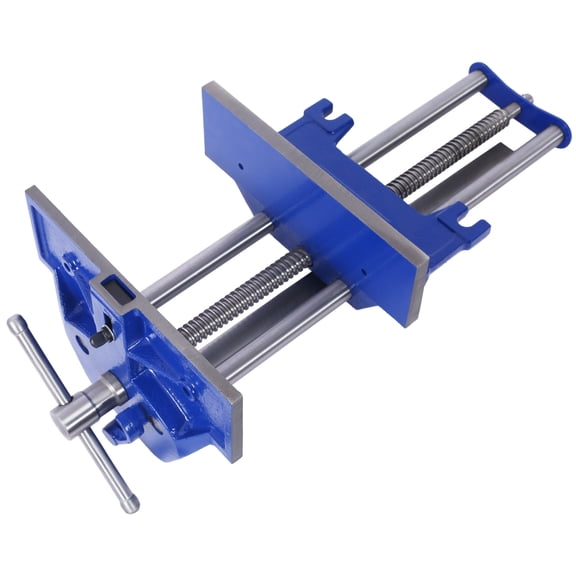 Cast Iron Woodworking Vise with Quick Release Lever for Fast Adjustments 10.5 Inch Jaw Width Blue