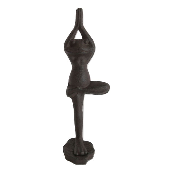Cast Iron Yoga Frog Tabletop Home Decor