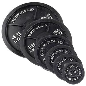 Cast Olympic Weight Set w Black Bar (300 Lbs.)
