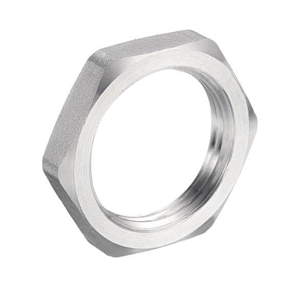 Cast Pipe Fitting Hex Locknut, 304 Stainless Steel Hex Lock Nut 1" Female Thread (DN25)