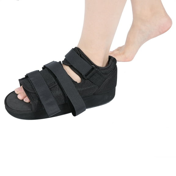 Cast Postop Shoe Toe Walking Boot Shoe Foot Protection Cast Boot for Broken Foot(Black L)