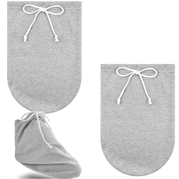 Cast Sock Cover for Foot,2 Pack Cast Toe Cover Socks for Foot,Happon Adjustable Drawstring Leg Cast Cover, Adjustable Drawstring Foot Cast Cover for Men and Women(Grey)