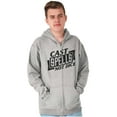 thumbnail image 1 of Cast Spells Not Dice Dragon Gamer Unisex Fleece Graphic Zip Up Hoodie Brisco Brands 2X, 1 of 5
