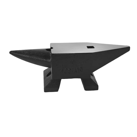 Cast Steel Anvil, 22 Lbs(10kg) Single Horn Anvil with Large Countertop and Stable Base, High Hardness Rugged Round Horn Anvil Blacksmith, for Bending, Shaping