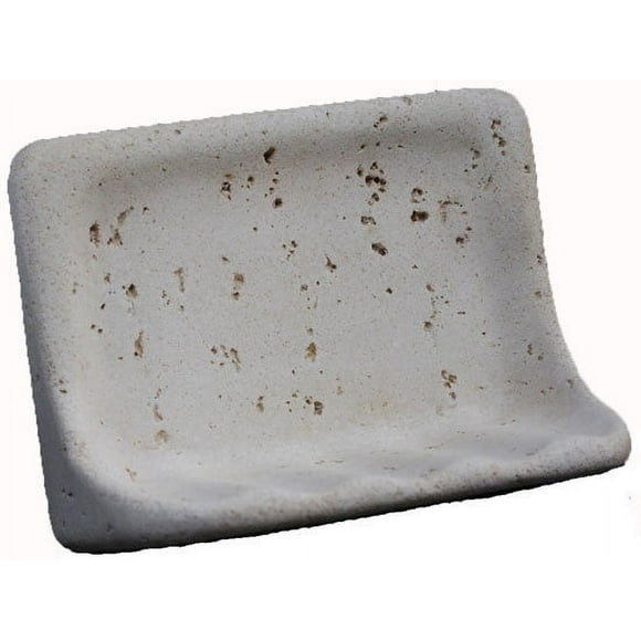 Cast Stone Soap Dish - Color Ivory - Holder For Shower Bathroom