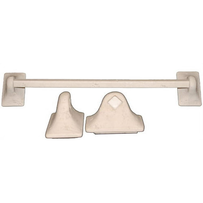 Cast Stone Towel Bar Holder Ivory Color for Shower Bathroom